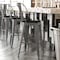 Flash Furniture Clear Coat Metal Bar Stool & Black Poly Seat XU-DG-TP001B-30-PL1B-GG - alternate 1